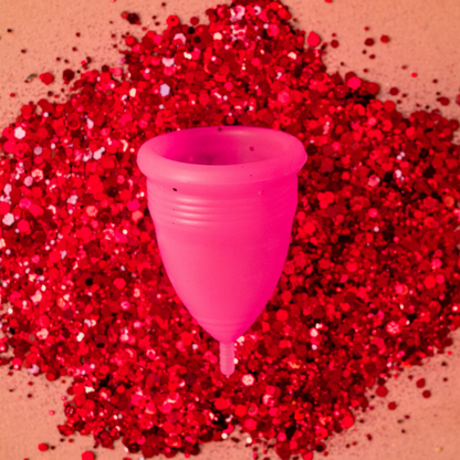 Large Reusable Menstrual Cup - Pink, Medical Grade Silicone
