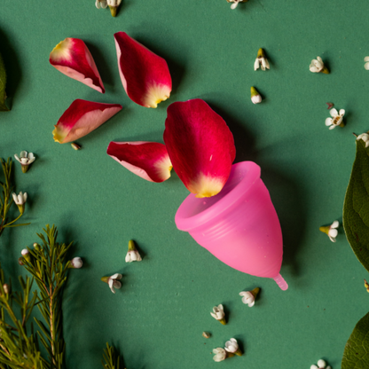 Large Reusable Menstrual Cup - Pink, Medical Grade Silicone